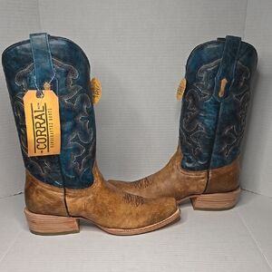 Coral A4378 Horseman Square Toe Western Boot